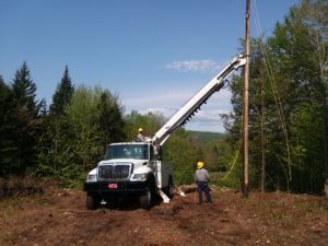 Barton Village Line Crew extending lines